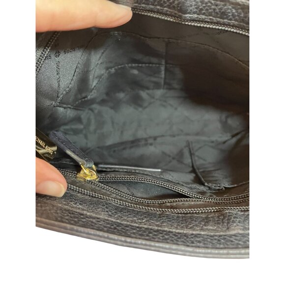 Michael Kors Medium Saffiano Leather Zip Tote Bag Black Pockets in & out - Picture 12 of 15